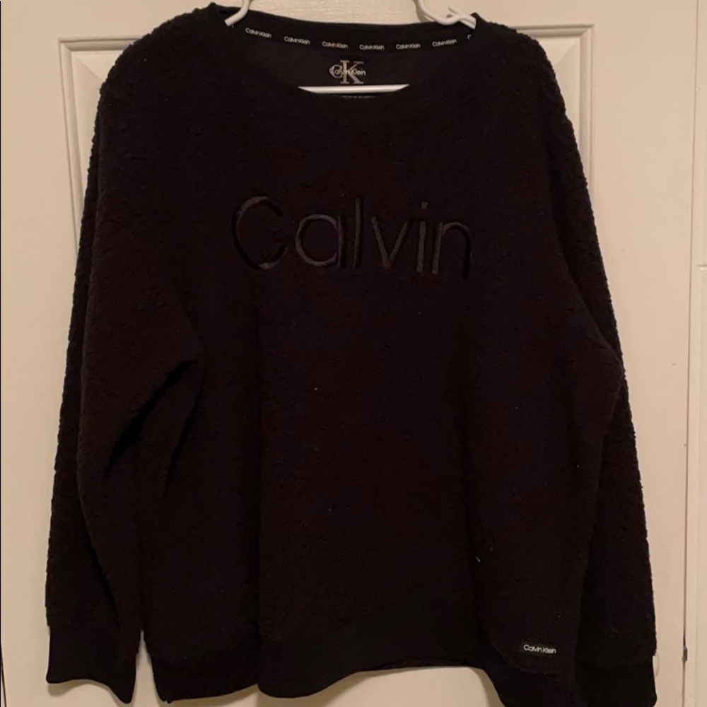 calvin klein fleece sweatshirt